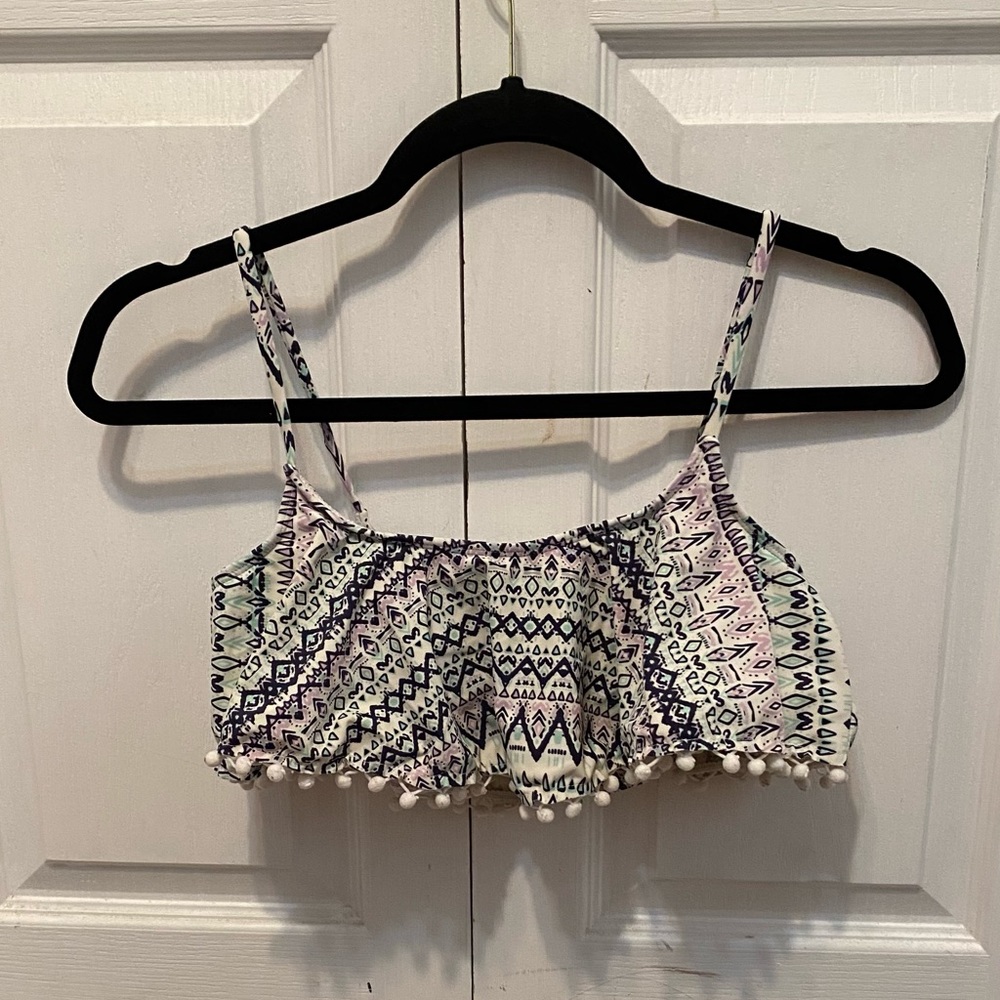 👙LA Hearts BoHo Bikini Top with Pom Poms👙
